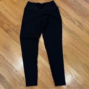 Booty by Brabants Black Croco Skin Leggings One Size